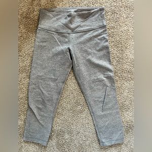 Lululemon Wunder Under Crop (low rise) in Heathered Slate Grey
